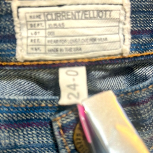 Current/Elliott Striped Blue Ankle Jeans ๐ - Picture 8 of 8